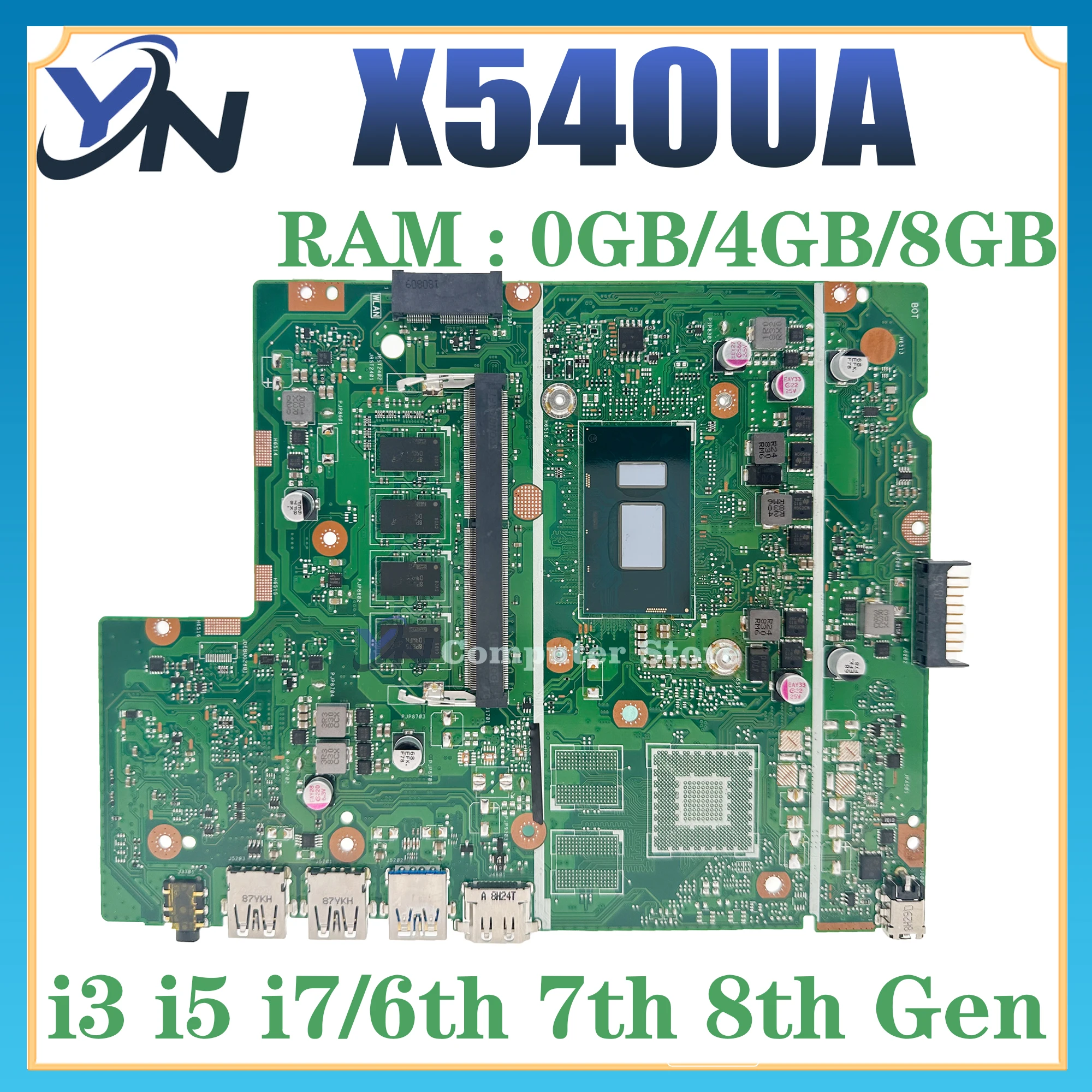 X540UA Mainbaord For ASUS X540UB X540UBR X540UV X540U A540U F540U