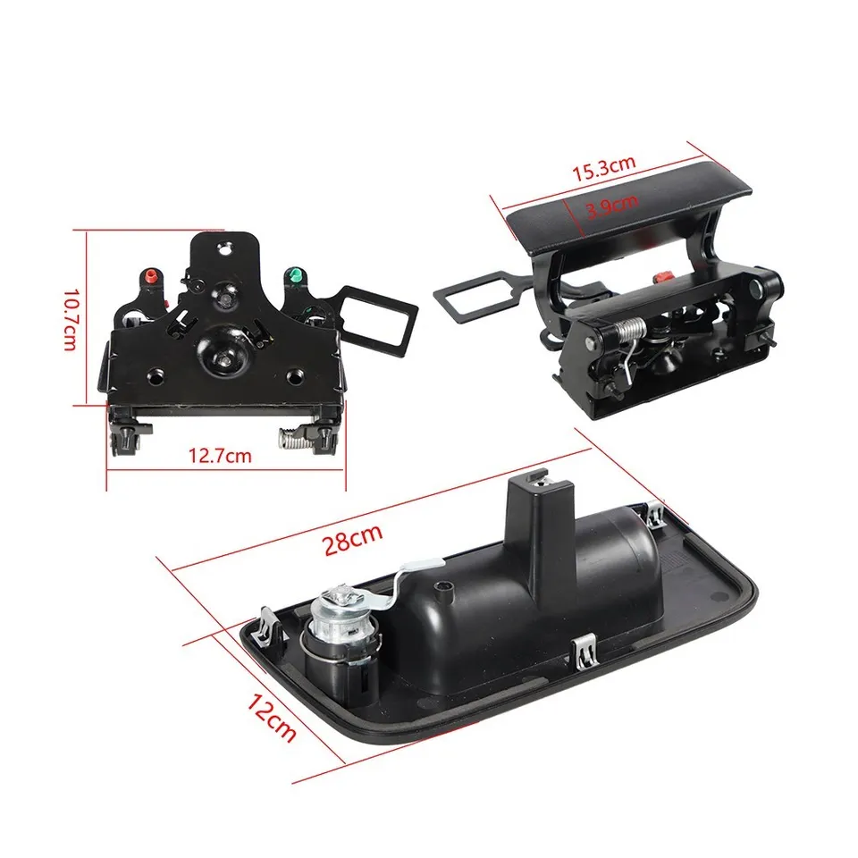 Maniglia Portellone Posteriore Nera Per Chevrolet Silverado/GMC Sierra 2007-2014, Ricambio In Plastica Resistente