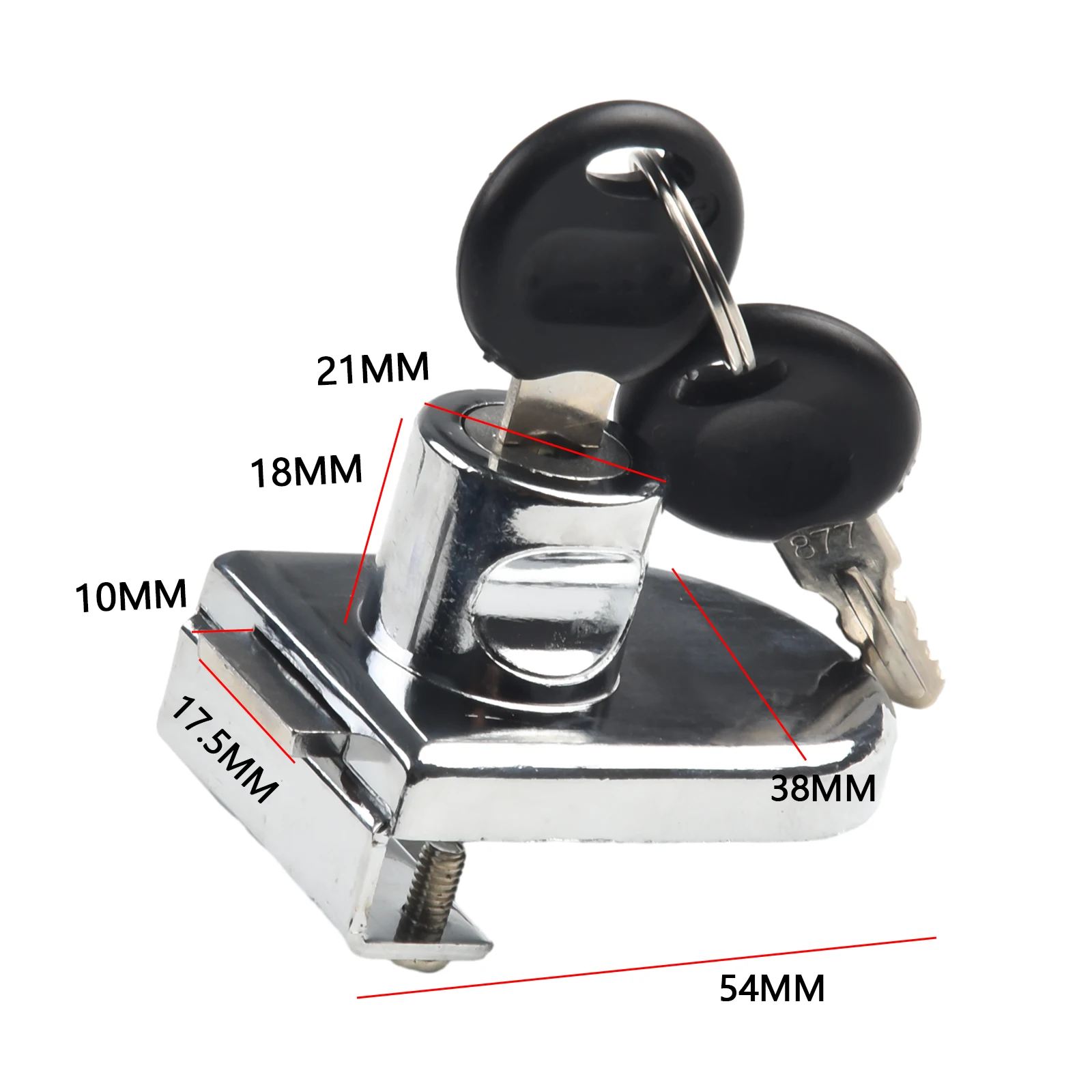 Description Picture 6 of item5-8mm Keys Glass Door Lock Delicate Smooth Thick glass Hardware Replacement Accessories Double-Door Improvement