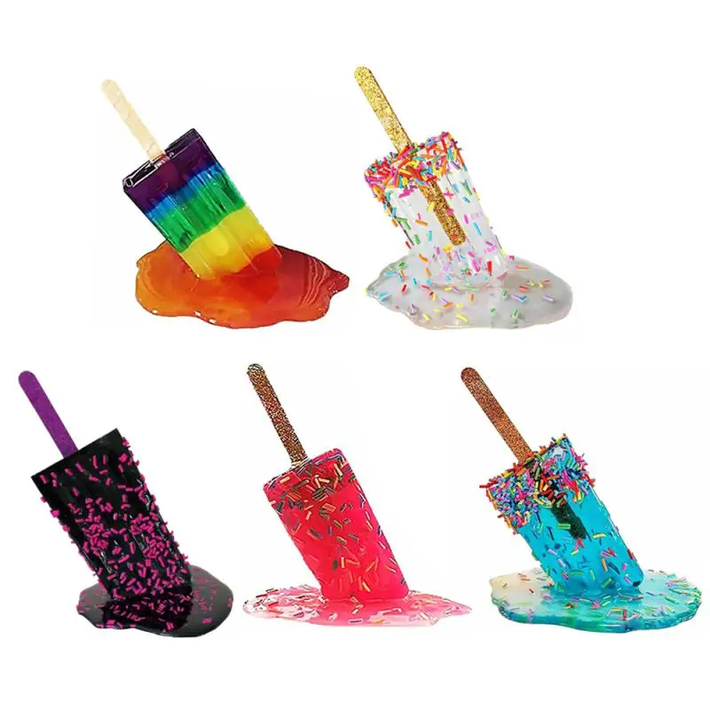 

Таяющее мороженое, орнаменты из смолы, таяющая скульптура, полимерное украшение, художественная фигурка, подарки на новоселье, домашний декор