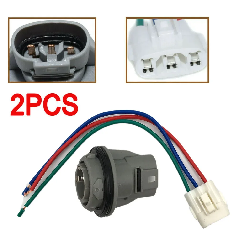 1/2pcs Front Turn Signal Light Socket Base Adapter Connector Harness W/ 3-Wire Kit For Honda Civic Car Accessories Lamp Bases