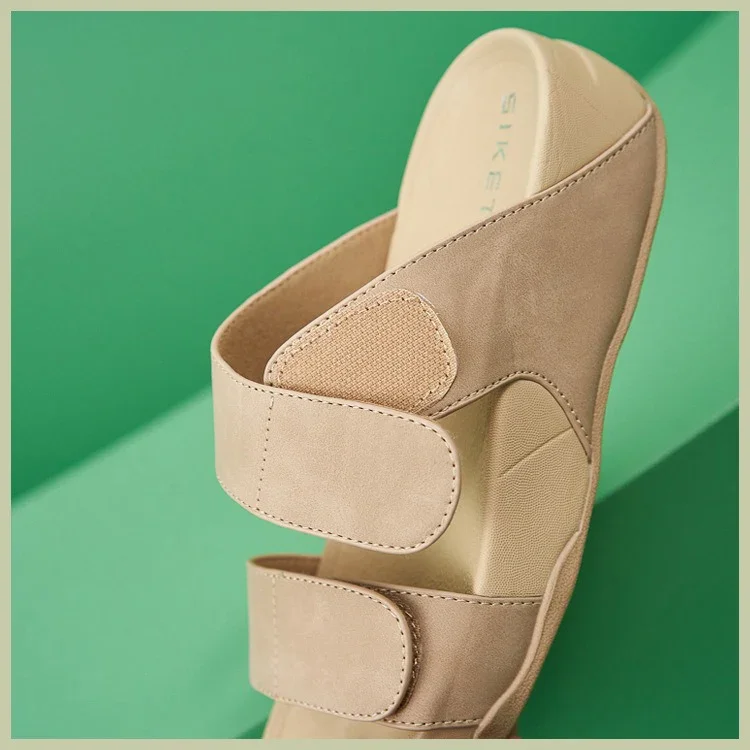 Summer Women 3.5cm Platform 5cm High Heels Slippers Female Casual Slip on Wedges Comfortable Lady Fashion Solid Color Slides