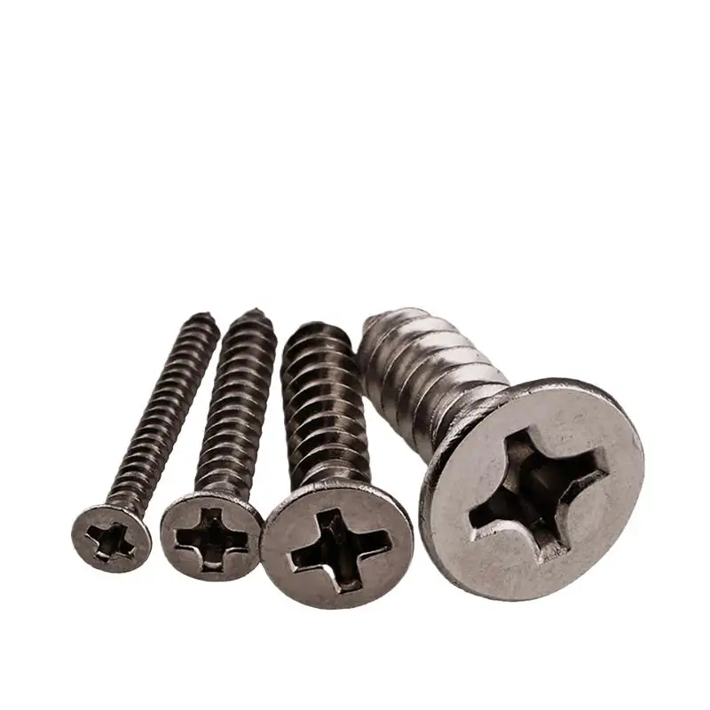 Cruz Recesso Escareado Cabeça Parafusos Titânio Puro Cabeça Chata Madeira Parafusos m3 m4 m5 m6 50100 Pcs por Lote