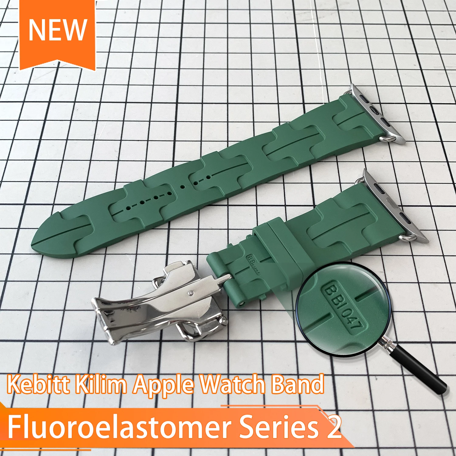 Kilim Deployment Buckle Band in Fluoroelastomer