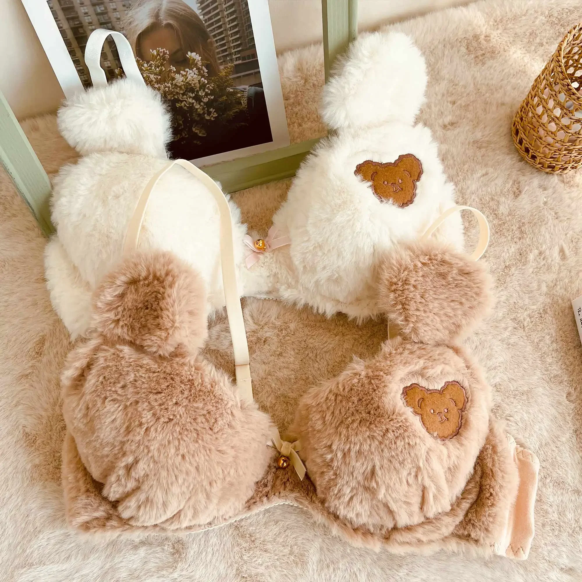 Ensemble De Lingerie Sexy Pour Femmes De Taille Supérieure Avec Pattes En Fourrure - Sweat à