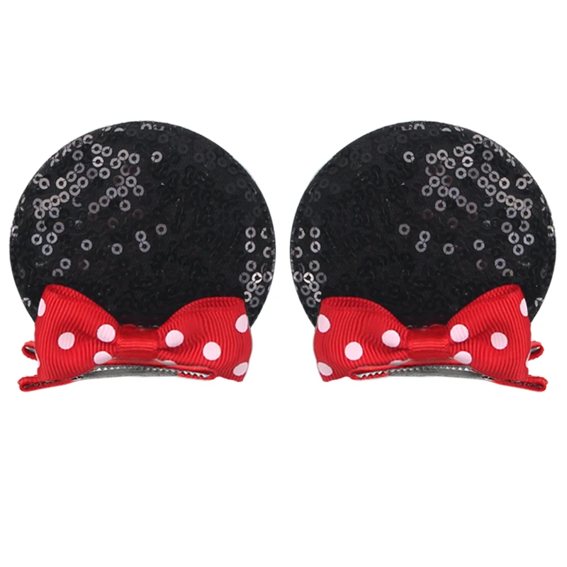 Glitzernde 2,8-Zoll-Mausohren-Haarspangen für Kinder und Mädchen, Glitzer-Schleifen-Haarspangen für Mädchen, Festival 2026, Party, DIY-Haaraccessoires – Detail 7
