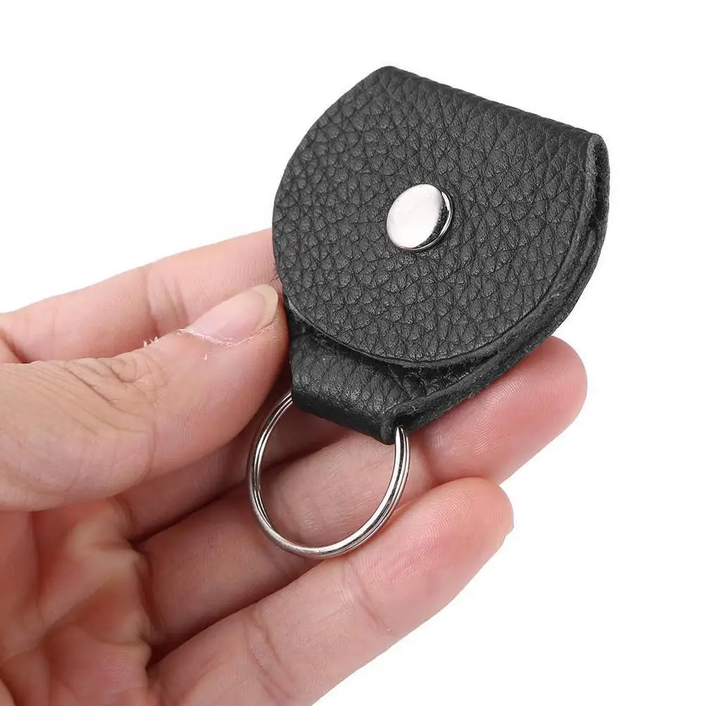 Guitar Pick Holder Genuine Leather Guitar Accessories Bag Shape Keychain Plectrum Cases 1Pcs Guitarra X2S6