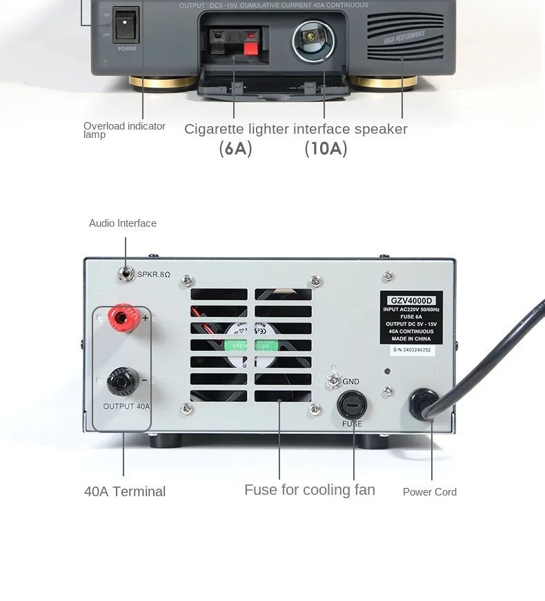 Diamond GZV4000D 40A Switching Power Supply DC5-15V