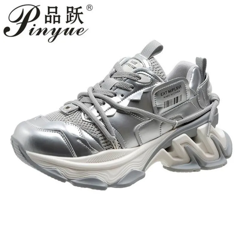 

6cm Fashion Air Mesh Mixed Color Shoes Platform Wedge Microfiber Women Summer Breathable Fashion Hollow Chunky Sneakers 35 40