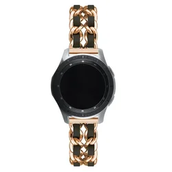Banda de Reloj de Lujo de Cuero y Metal - Correa Premium de 20/22 mm