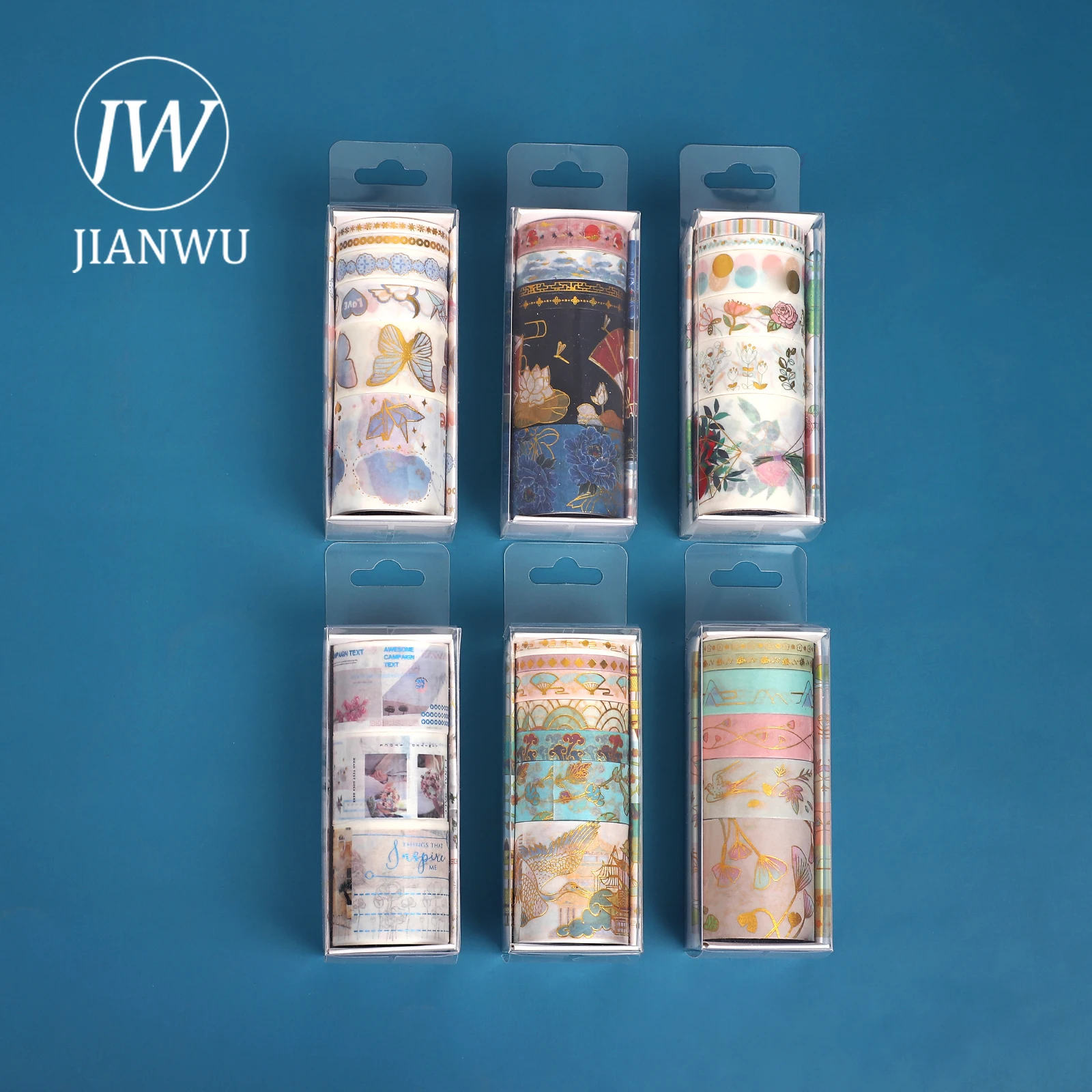 JIANWU 6 / Ʈ Bronzing Washi  ߱ Ÿ Scrapbooking ϱ  ݶ  ŷ  