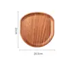Ebony Heart-shaped Tray Tea Fruit Solid Wood Coffee Cake Tray Wooden Tea Tray 6