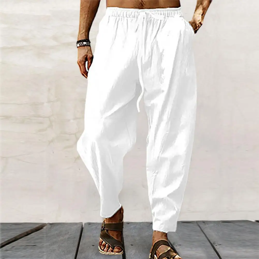 

Men Summer Sweatpants Chic Ankle Length Drawstring Running Men Harem Pants Female Clothes Men Trousers Men Harem Pants