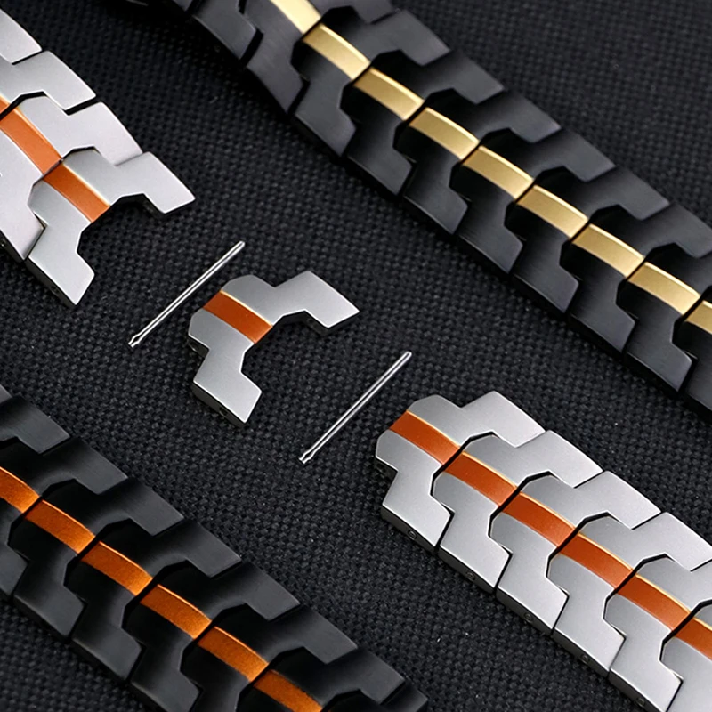 Premium Stainless Steel Adjustable Metal Strap for Smartwatches - Elegant Bracelet Wristband
