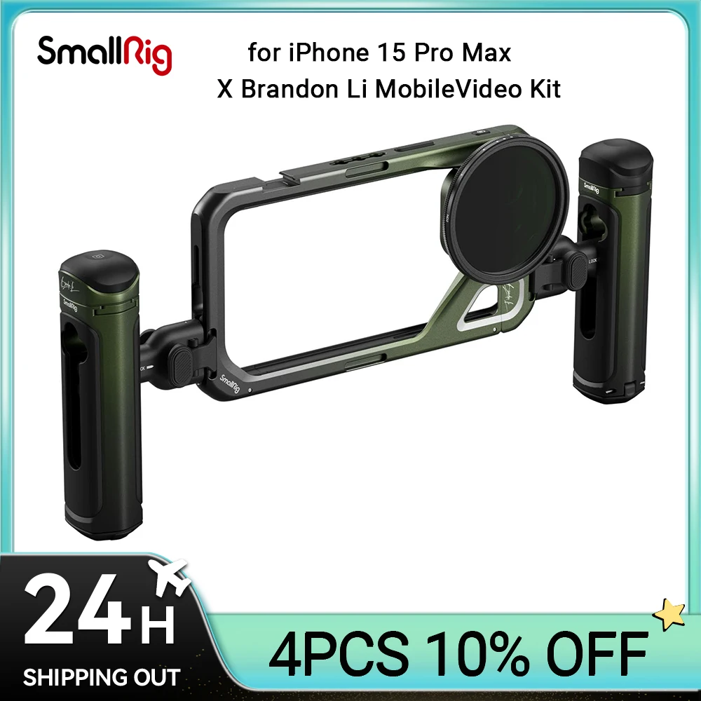 

SmallRig X Brandon Li Mobile Video Kit for iPhone 15 Pro Max,with Wireless Control Handle One-click Shoot,with 52mm VND Filter