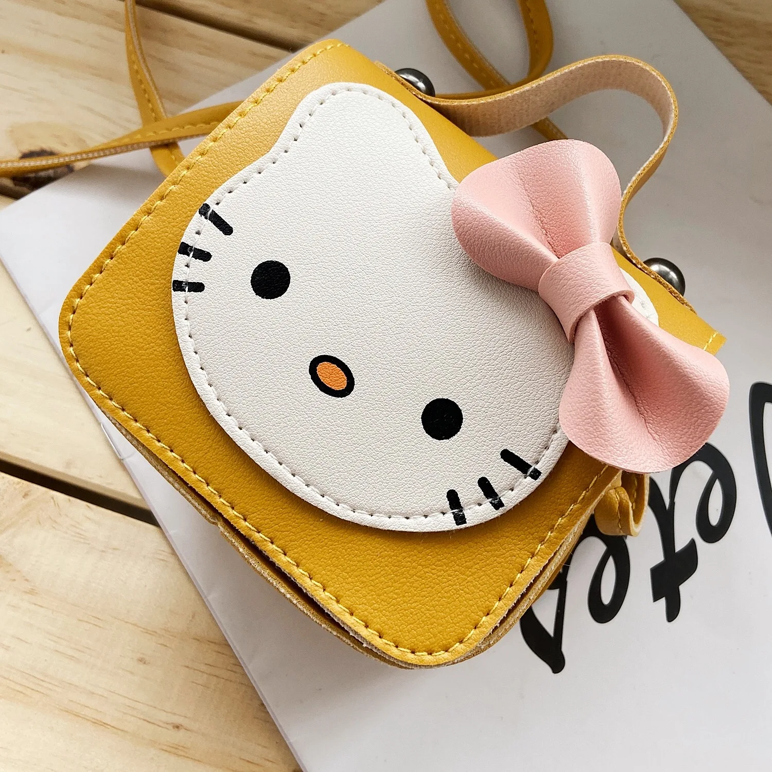 Hello Kitty Cartoon Cute Shoulder Bags Kids Kawaii Anime Messenger Bag Mini Coin Purse Fashion Girls Handbag Birthday Gifts
