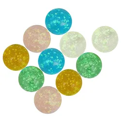 Lot de 10 boules de verre lumineuses, 20mm, crème, Console de jeu, Machine Pinball, bétail, petits marbres, jouets, perles, Machine Parent enfant 