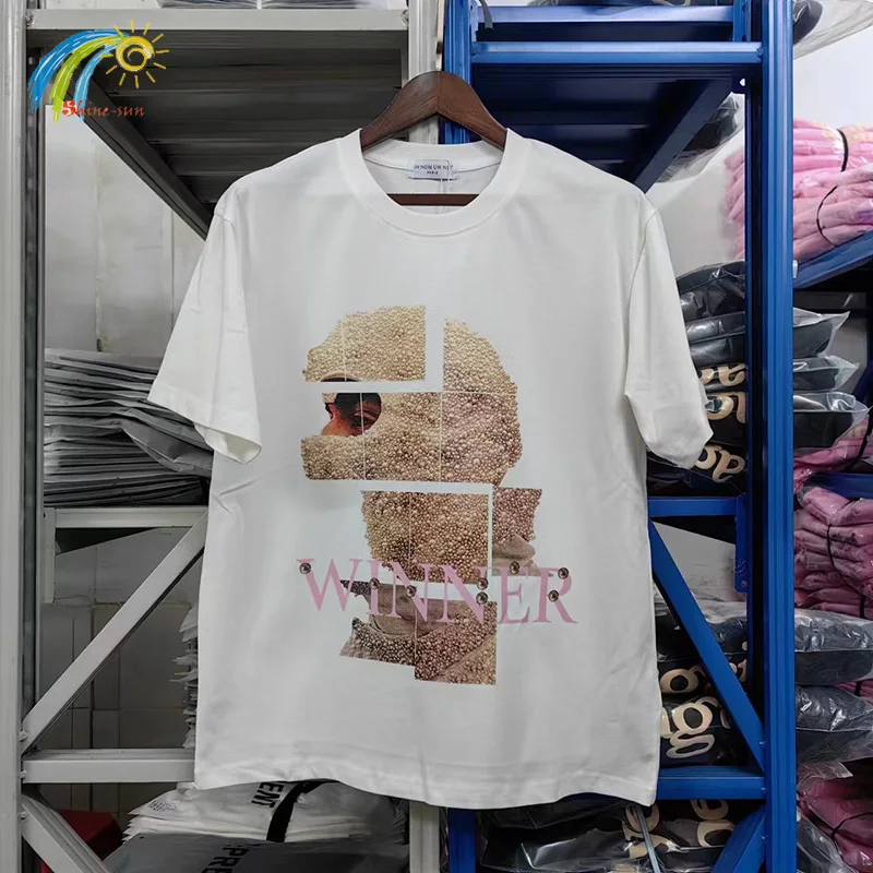 

Black White Masked Character Puzzle Print IH NOM UH NIT T-Shirt Men Women High Quality Cotton Tee Top Oversize T Shirt With Tag