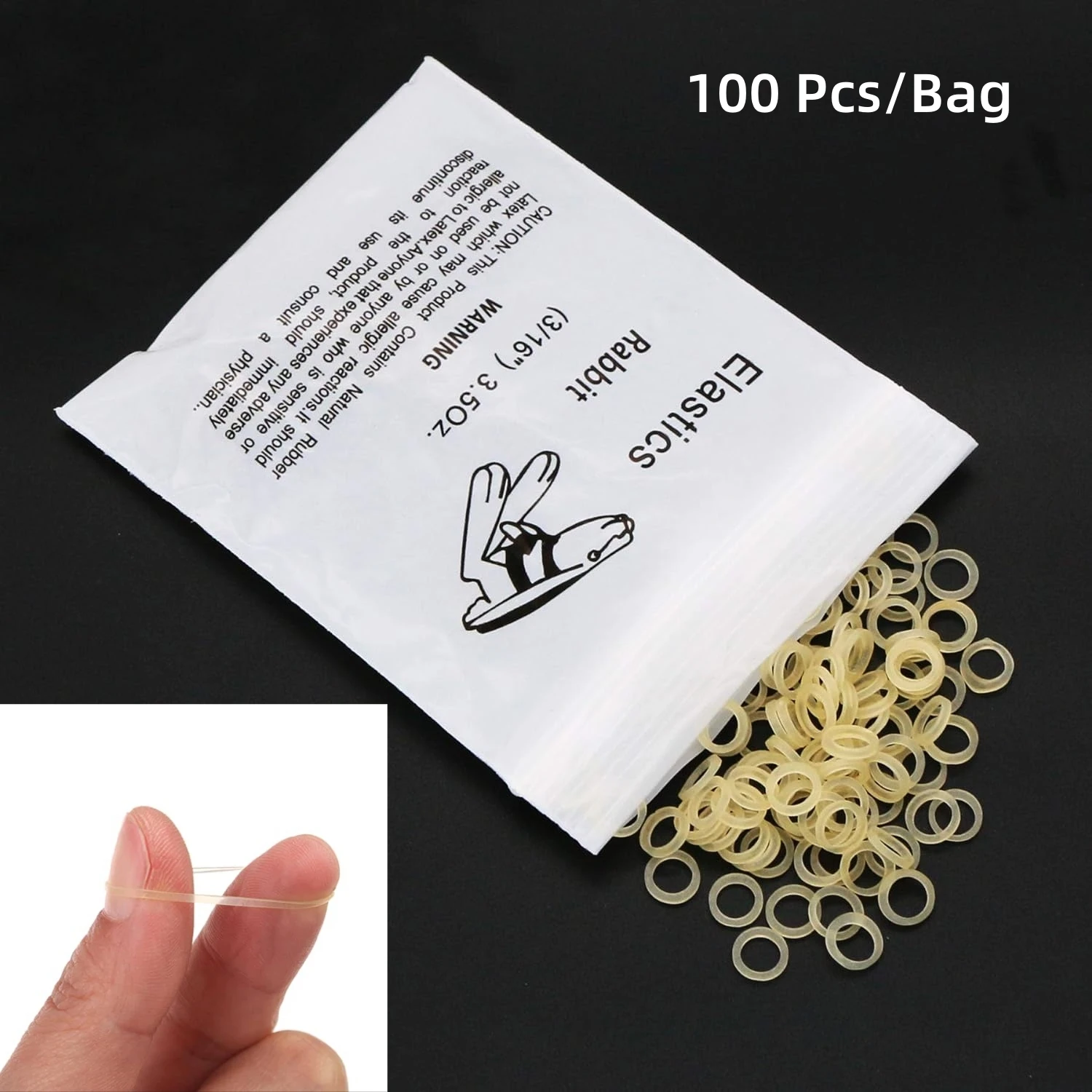 1000 Pcs/10 Bags Dental Orthodontic Elastic Rubber Bands Zoo Pack Latex Teeth Braces Bands 2.5/3.5/4.5/5.0/6.5 OZ Ortho Material