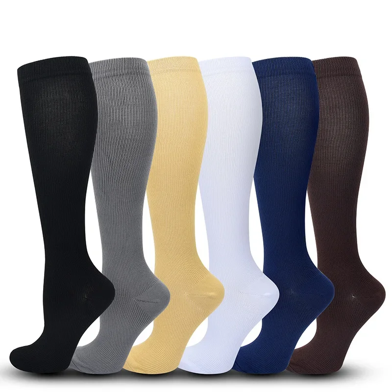 

Varicose Veins Compression Socks Fit For Golf Rugby Hiking Sports For Anti Fatigue Driving Travel Flight Black Women Men Socks