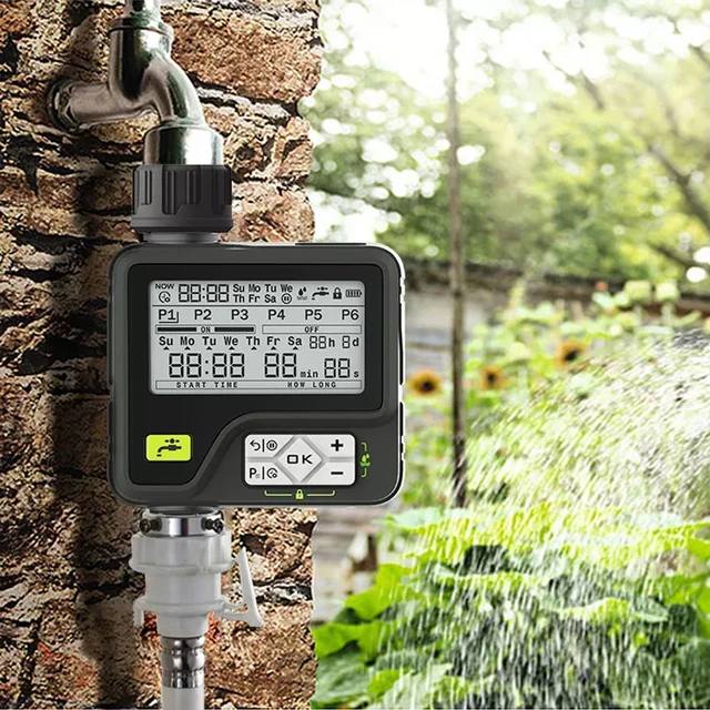 Eshico Garden Tools Öntözőrendszer Állítható Kényelmes Telepítés Vízálló Tervezés Nagy Lcd Kijelző Digitális Öntözési Időzítő - Image 4