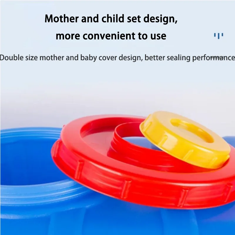 80L RV Car Plastic Water Tank Outdoor Sunscreen Thickened Water Bucket Horizontal Storage Bucket Household