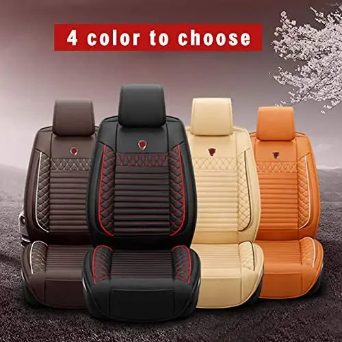 

Car Seat Covers Front Seats Set of 2 Fit for Porsche 911 997 Cayman Cayenne Mancan Boxster Panamera Waterproof PU Leather