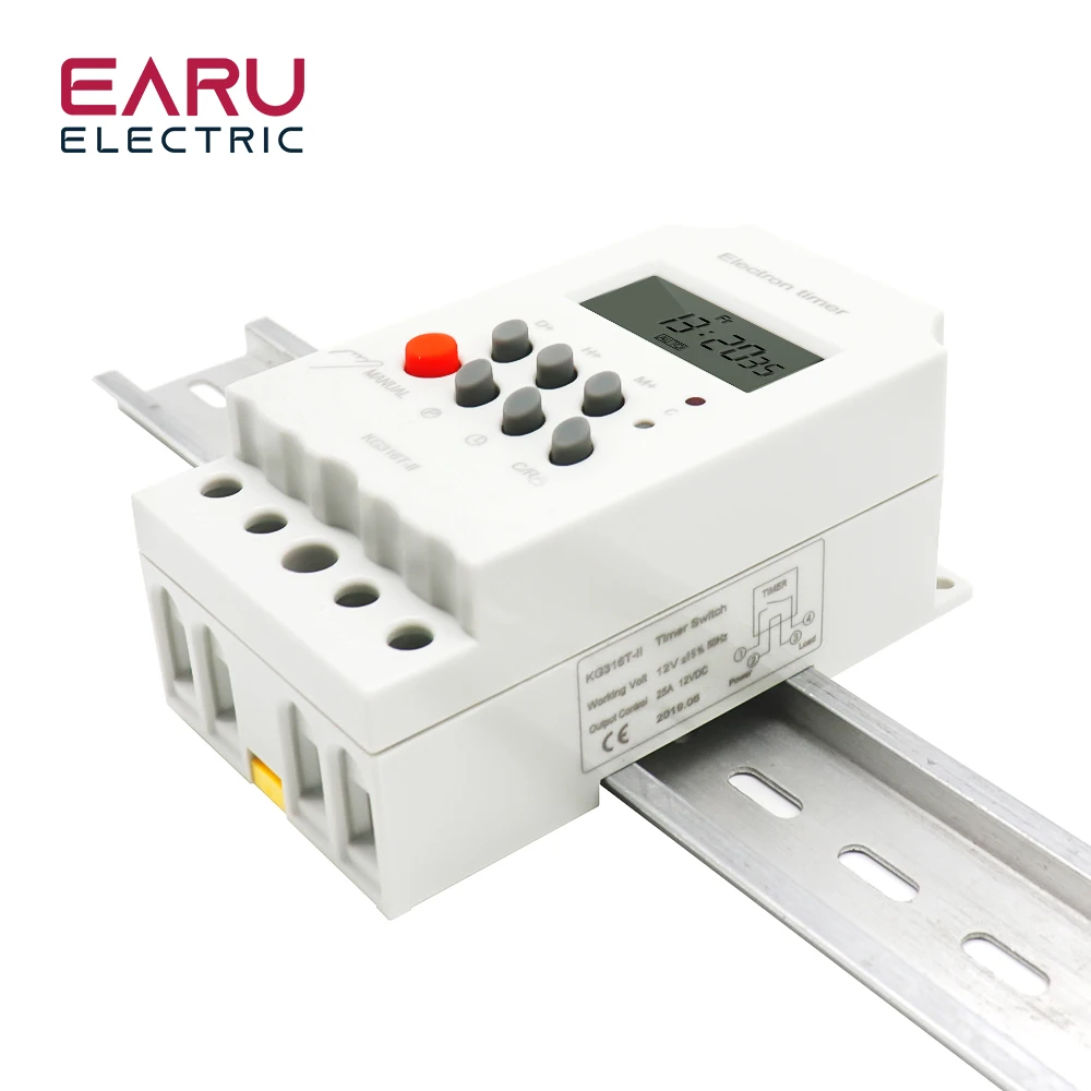 7-day Programmable Controller Waterproof Digital Programmable Timer Switch  - 40A 110V 7-Day Heavy Duty Controller For Outdoor/Indoor Use Waterproof Digital  Timer KG316T-F, image size:1000x1000