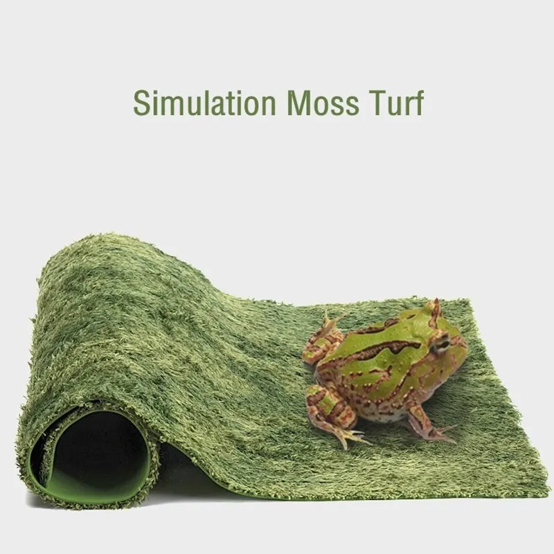 Reptile Moss Carpet Crawl Pets Fake Lawn Home Terrarium Cushion