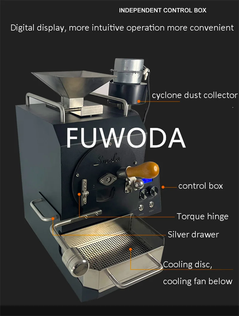 Popular 0.6KG Commercial Electric Coffee Bean Roaster High Quality Small Electric Heating Coffee Bean Roasting Equipment
