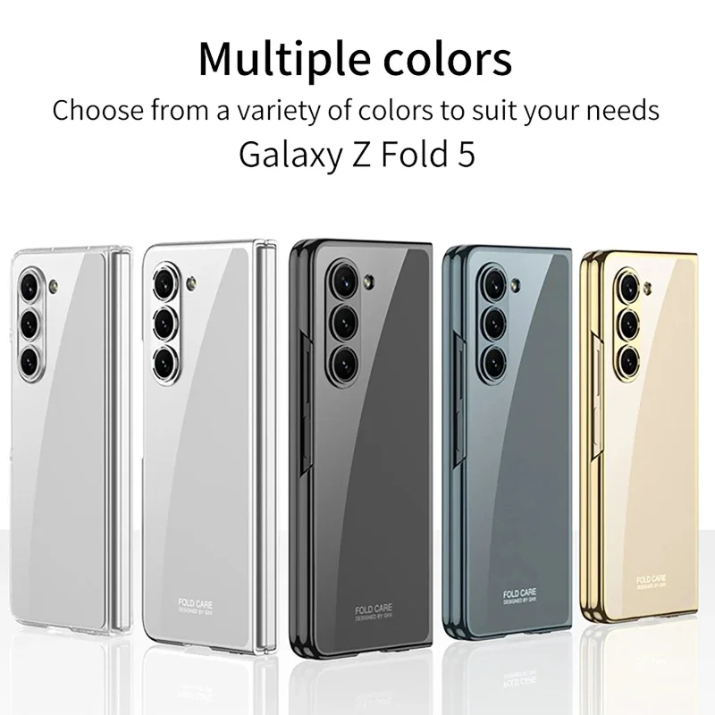 Luxury Electroplated Transparent Shockproof Hard Back Cover with Tempered Glass