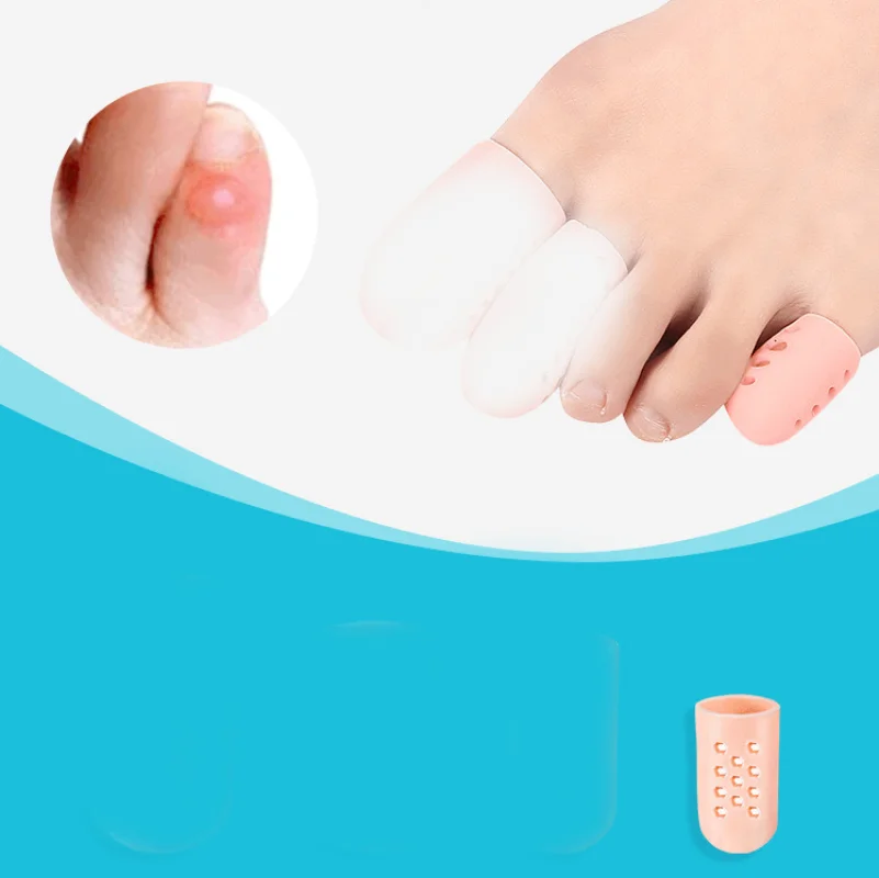 2Pcs=1Pair Foot Care Tool Silicone Fingers Separators Stretchers Toe Tube Corns Blisters Protector Gel Bunion Protection Spacers toe separators toe spreader finger toe separator toe protectors