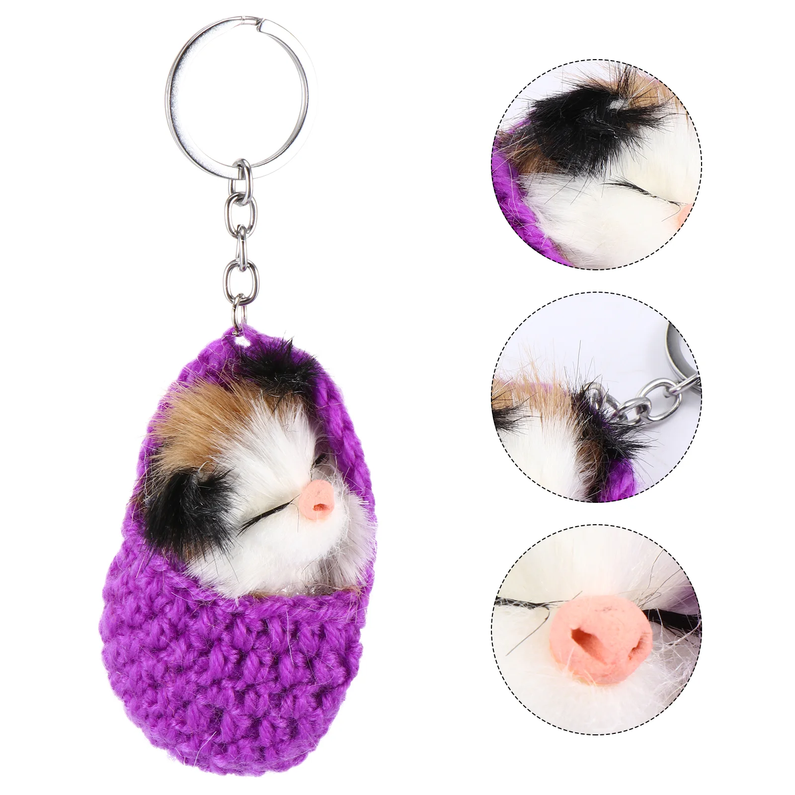 

Autumn And Winter Little Mouse Pendant Decor Car Key Holder Hardware Sleeping Animal Chain