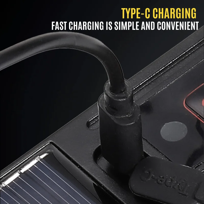 Intelligent LED Bicycle Light with High-Decibel Horn & Type-C Charging