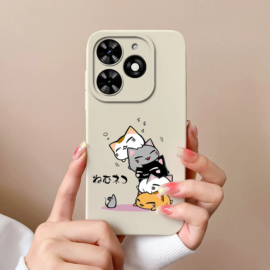 Cute Love Heart Cartoon Style Liquid Silicone Phone Case - New Design