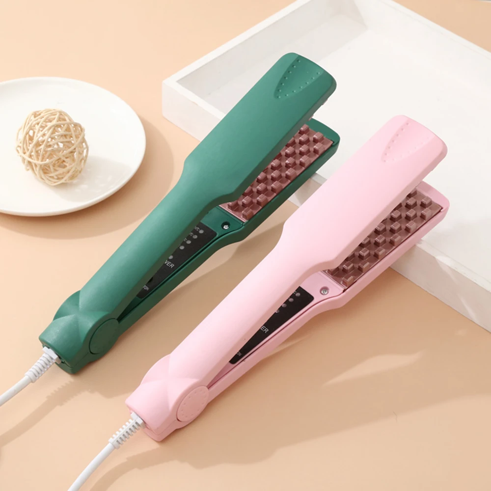 Hair Iron Ceramic 3D Grid Hair Crimper Professional Volumizing Curling