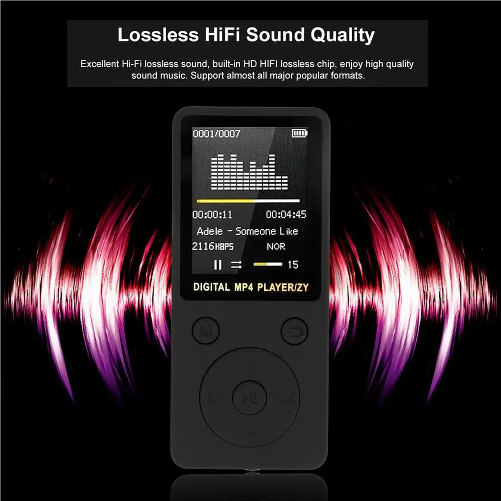 Audio Player Movie Watching Battery-operated MP4 Card Reader Energy Saving Electronic Device