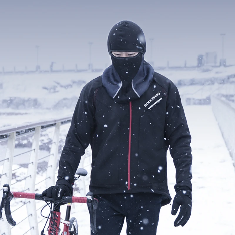 ROCKBROS Winter Full Face Cycling Mask Balaclava Scarf Warm Helmet Liner Fishing Windproof Breathable Headgear Bike Mask