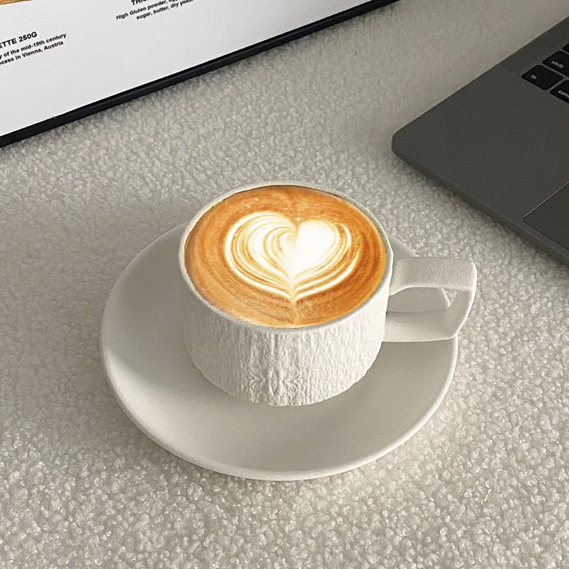 Black & White Ceramic Coffee Cup Set 4