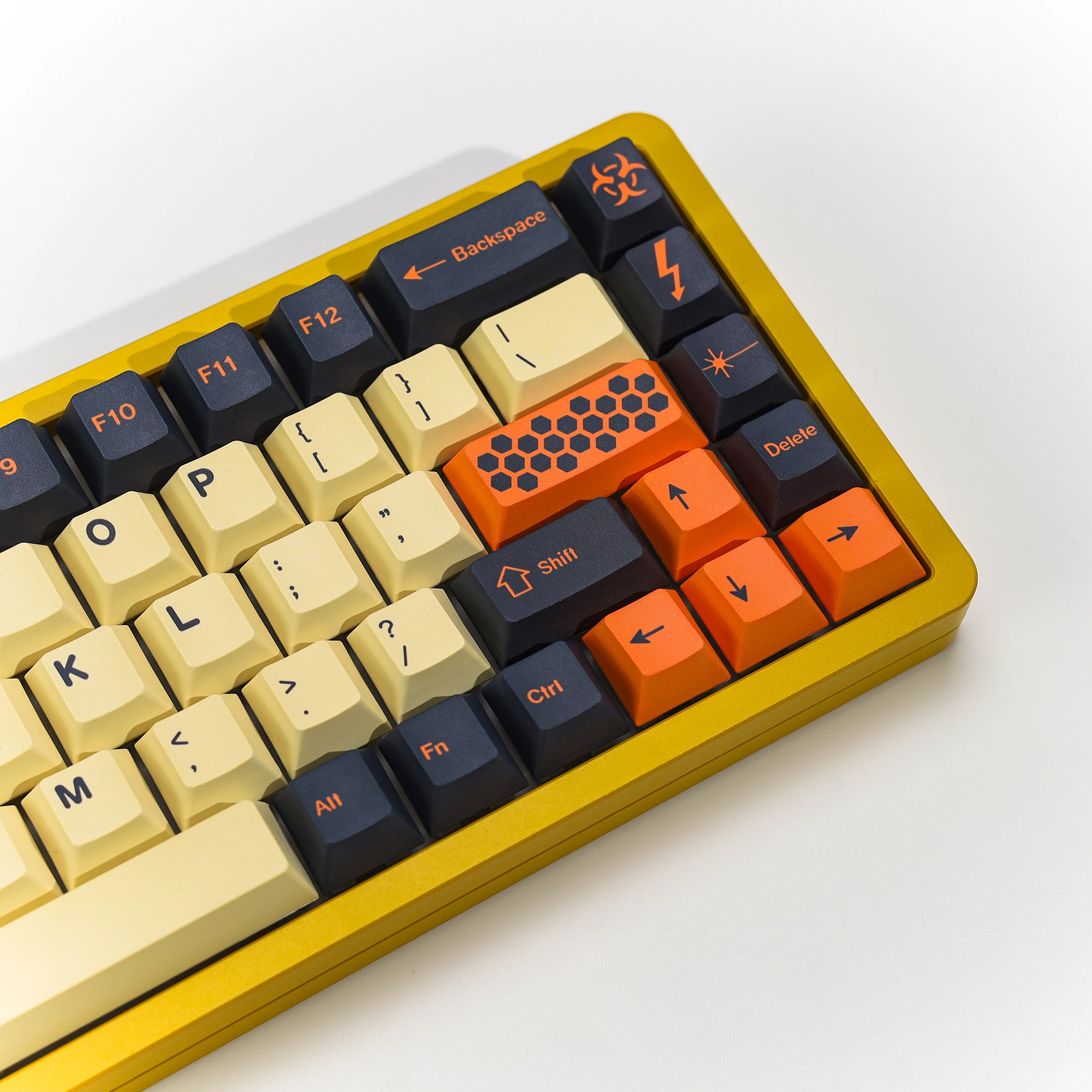 KBDiy Clone Retro GMK Tastenkappe Carbon Cherry Profile Alice Split Space PBT ISO Tastenkappen für 60 magnetische mechanische Tastatur Gaming – Detail 11