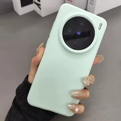 Bright Fluorescent Liquid Silicone Phone Case - Skin - Friendly TPU Cover - Vivo X200 Ultra (Light Cyan)