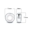 2pcs 925 Silver Spacer Beads Silicone Stoppers 4 Colors Silver Bead Rubber Stoppers DIY Necklace Bracelet Jewelry Making Beads 6