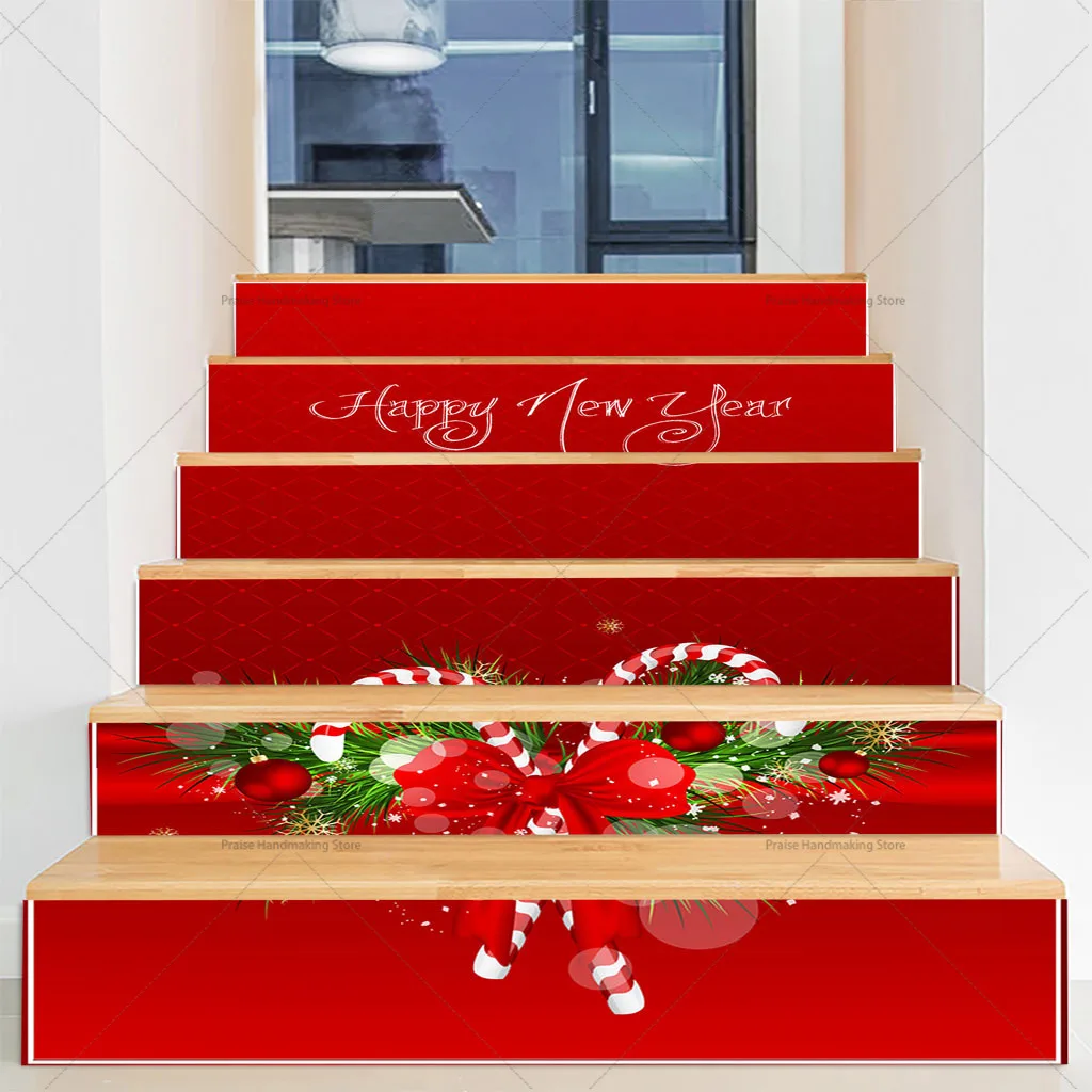 Christmas Decoration Staircase Stickers Removable Waterproof Stickers PVC Holiday Decoration Ladder Anti-slip