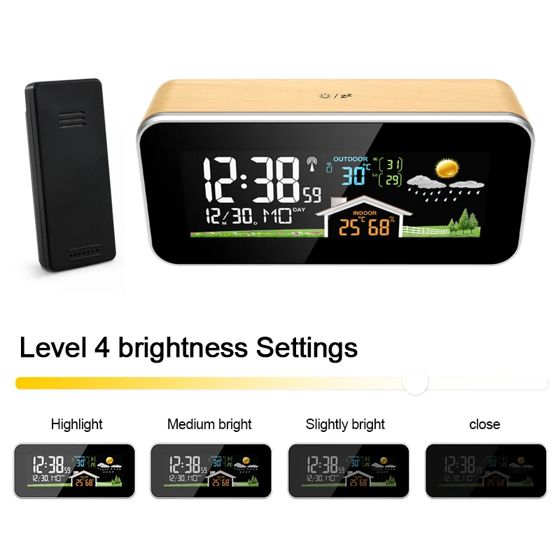 LED-Digital-Color-Screen-Weather-Station-Temperature-Humidity-Meter ...