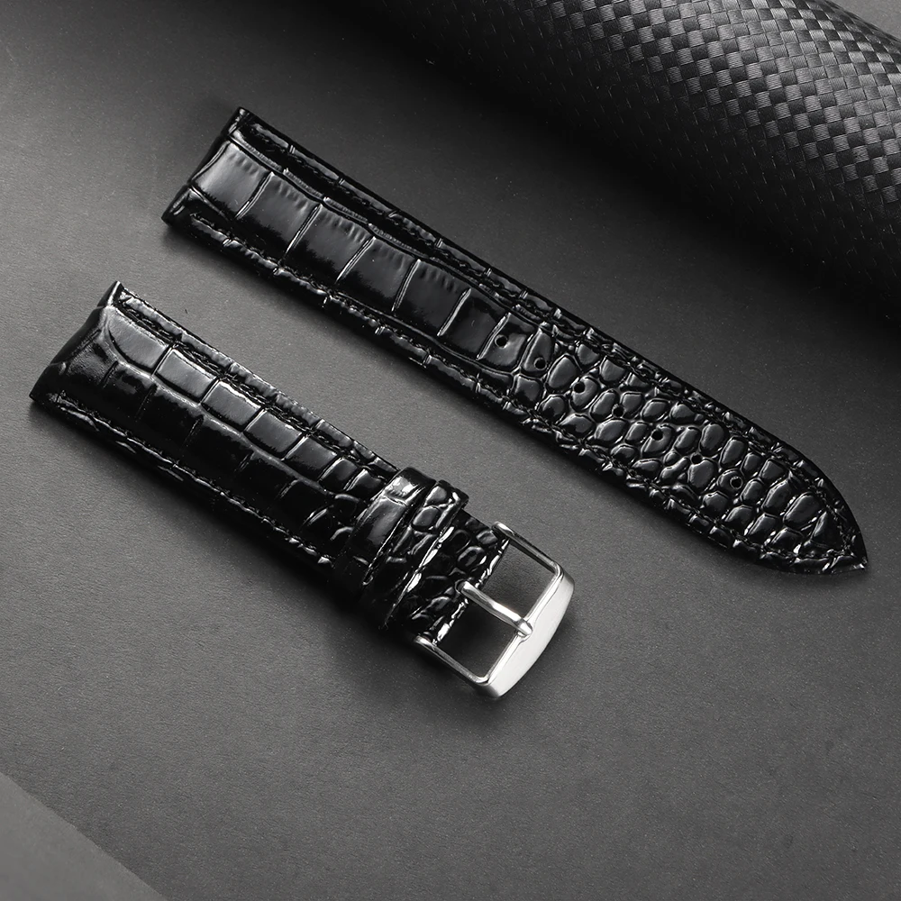 Calfskin Leather Watch Strap with Solid Buckle – Premium Watch Accessory