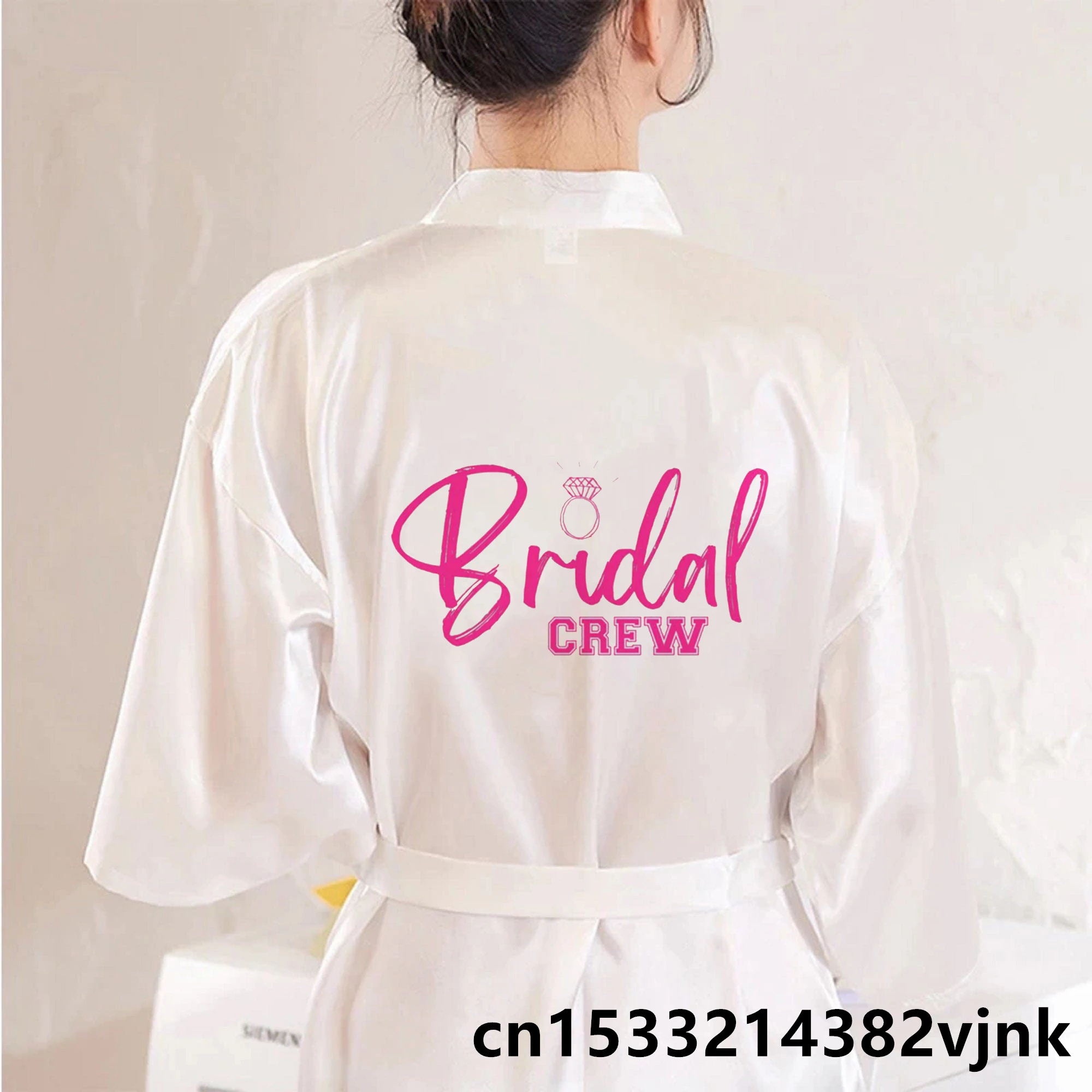 Bride Squad Bride To Be Bridal Wedding Satin Dressing Gown Personalized Print Team Bathobe Robes Party Bridesmaid Robes