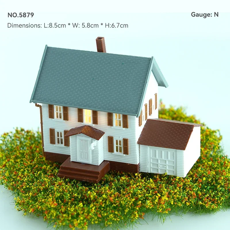1pc 1:150 N Scale Model Dwelling House American Style Courtyard Model Scale Kit Building Material Diorama Train Railway Layout 3