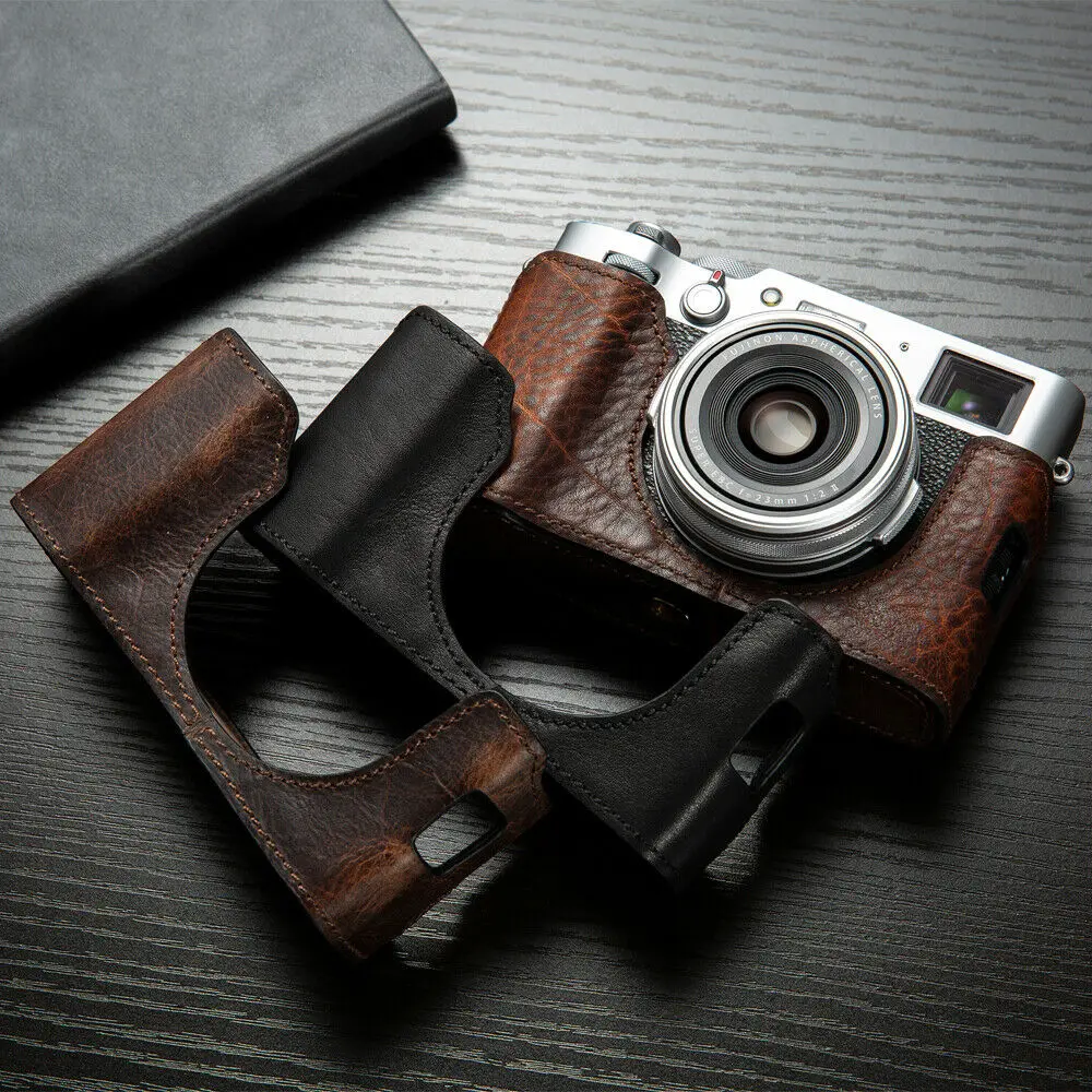 X100V Borsa Per Fotocamera Borsa Per Fotocamera Fatta A Mano In Vera Pelle Mezzo Corpo Per Fujifilm X100V X100F X100S X100T X100