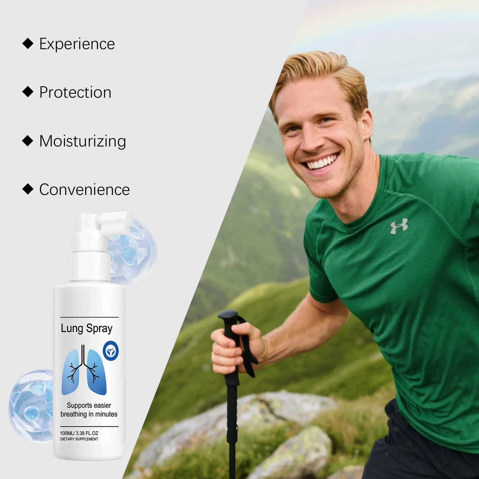 Body care spray with gentle ingredients, easy to use, portable for daily use, moisturizing care, convenient spray - 6
