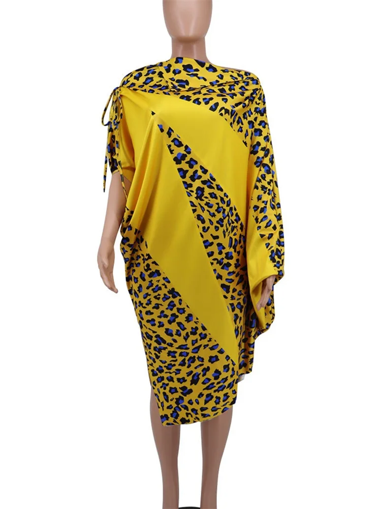 Wmstar Dresses for Women 2025  Loose Causual Leopard Patchwork Print Elegant Summer Clothes Maxi Dresses Wholesale Dropshipping